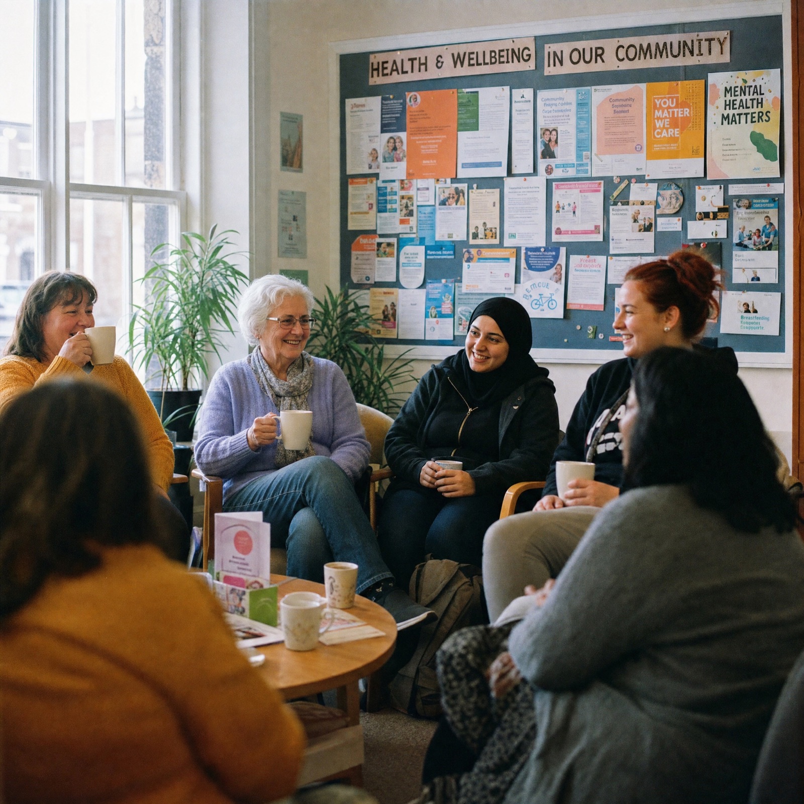 Parents and babies in a warm Forres community session